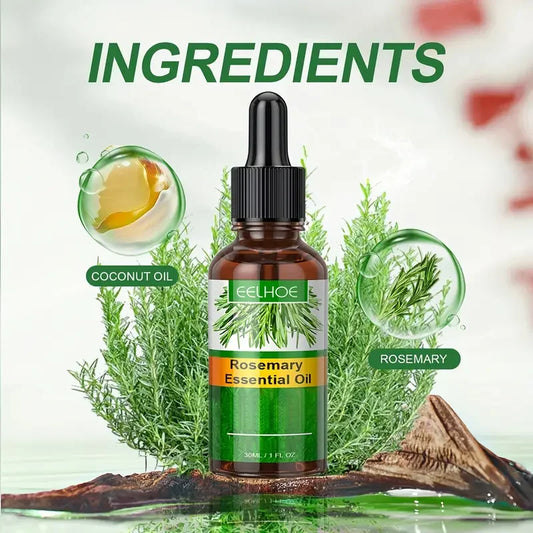 Natural Rosemary Hair Growth Essential Oil — Strengthening & Moisturizing Serum for Healthy, Shiny Hair (30 ml)