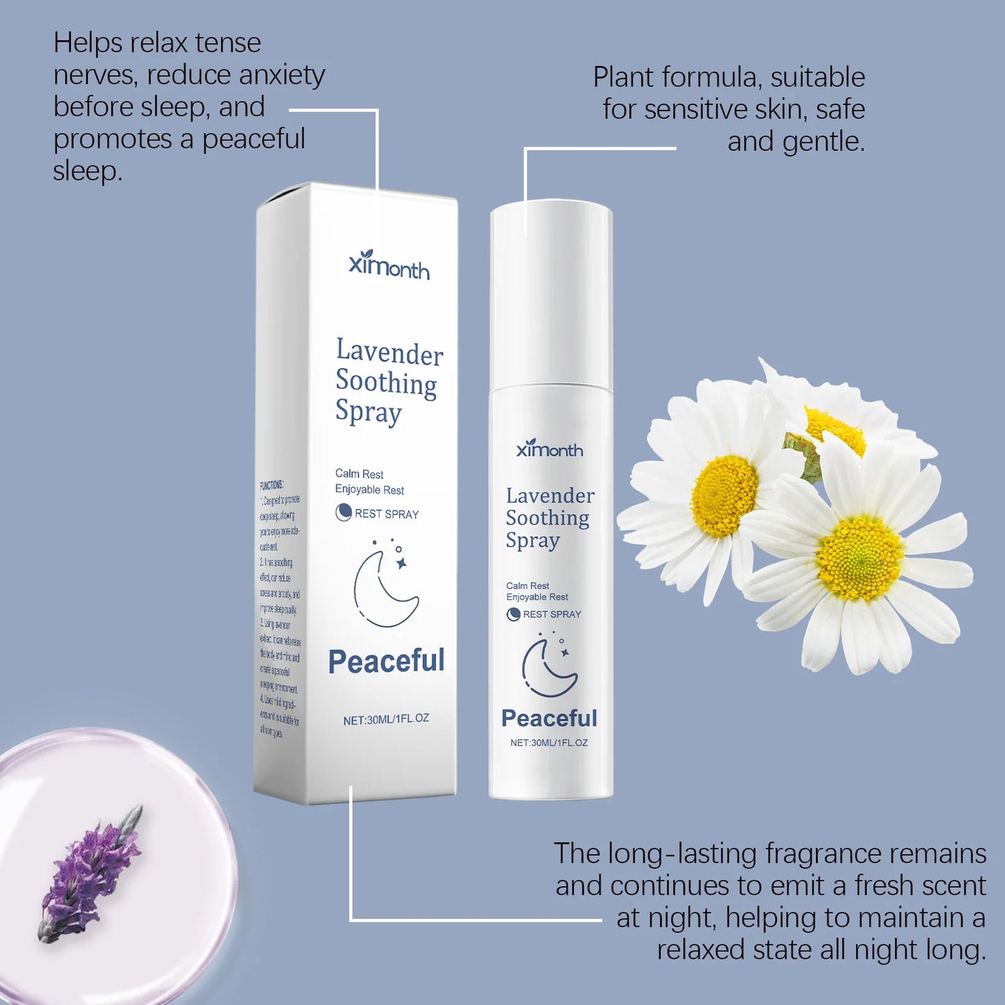 Lavender Sleep Support Spray — Nighttime Aromatic Care for Tranquility & Deep Sleep Quality (Unisex)