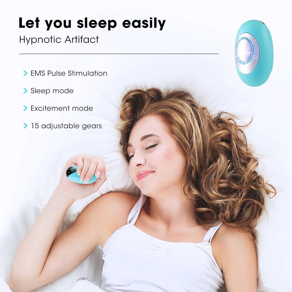 Smart Sleep Instrument — Handheld Pulse Stimulation Device for Relaxation & Calm Sleep Support (Rechargeable, Unisex)