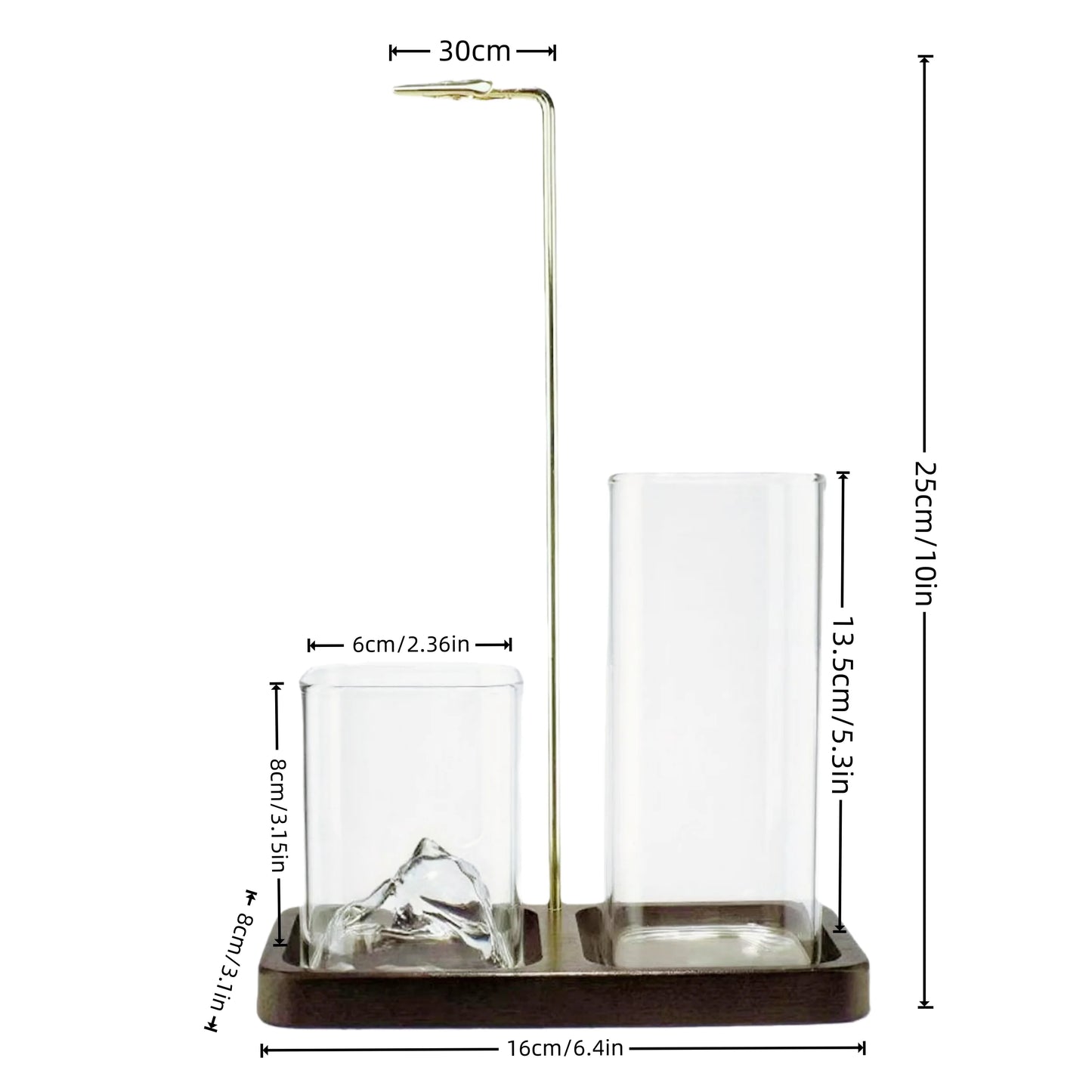 Wooden Incense Holder with Removable Glass Ash Catcher — Mess-Free Incense Burner for Meditation, Yoga & Spa Rituals