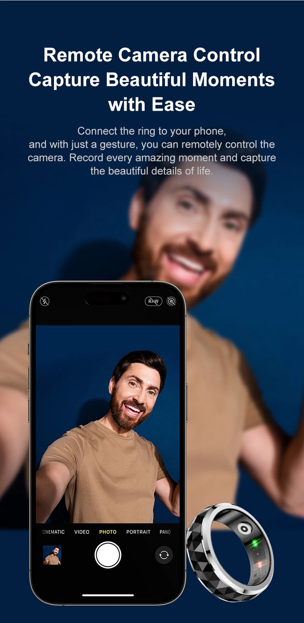 COLMI R11 Smart Ring — Wellness Tracker & Fidget Spinner Ring with Sleep Monitor, Stress Tracking & Charging Case (5ATM Waterproof)