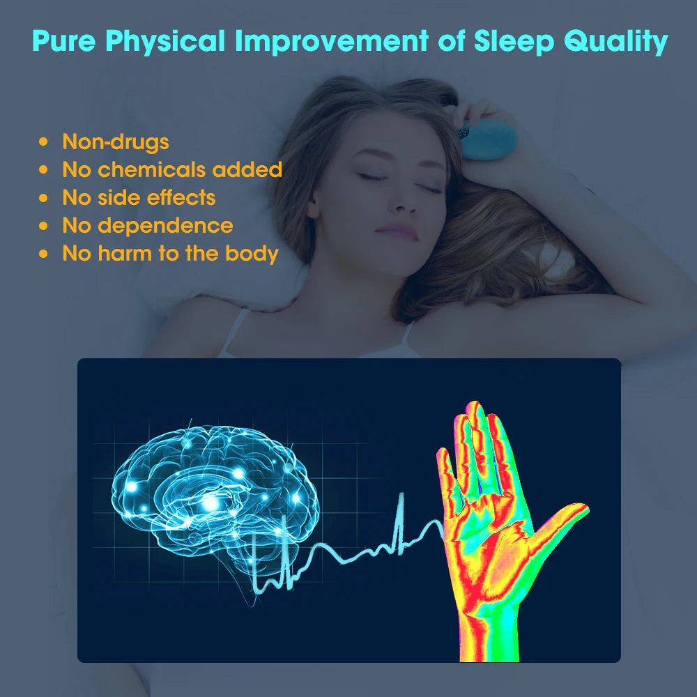 Smart Sleep Instrument — Handheld Pulse Stimulation Device for Relaxation & Calm Sleep Support (Rechargeable, Unisex)