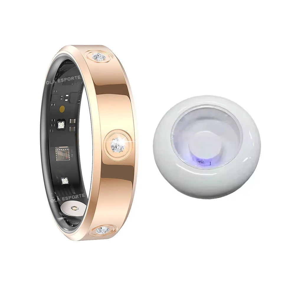 Fashion Smart Ring — Activity, Heart Rate & Sleep Wellness Tracker (5ATM Waterproof, Unisex, Android & iOS)