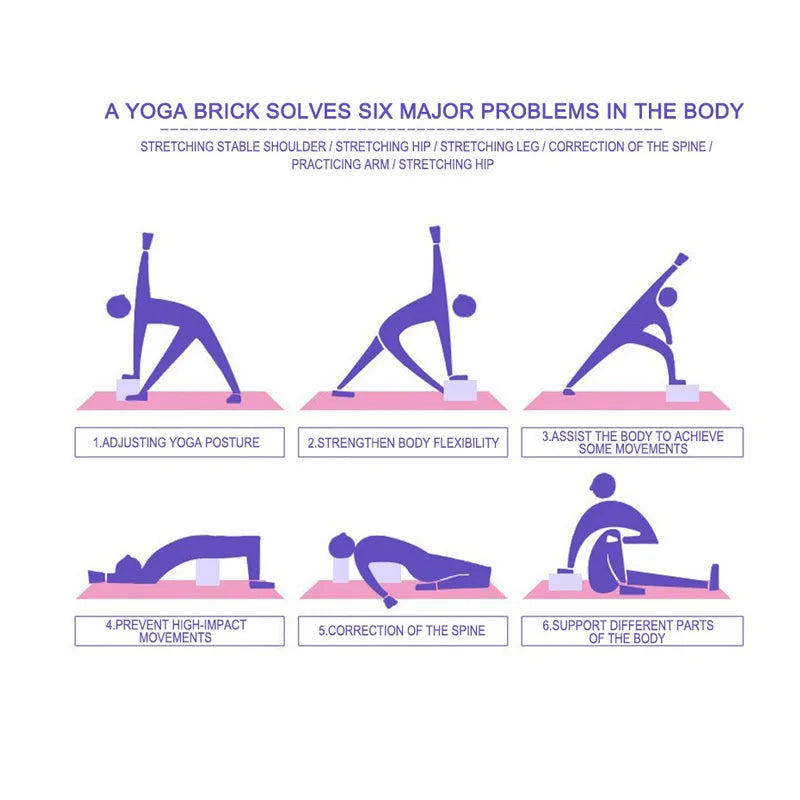 2PCS EVA Yoga Blocks Foam Brick Set