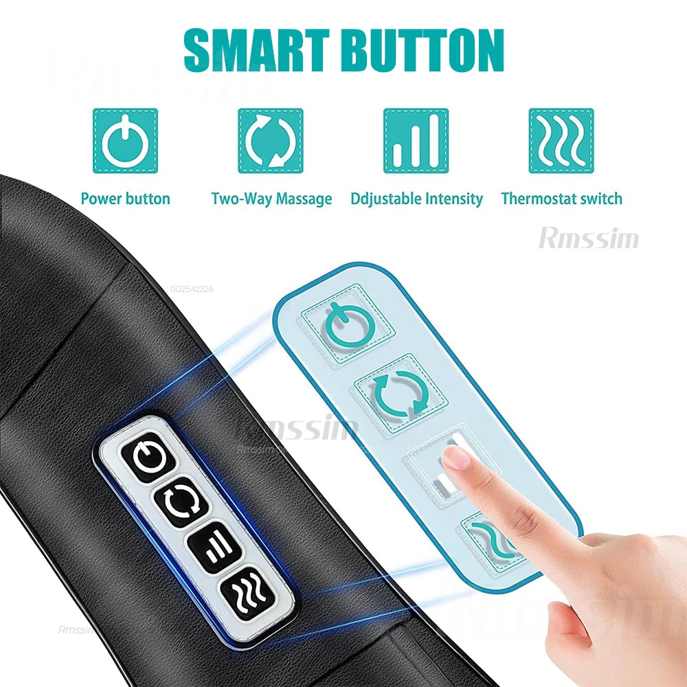 Shiatsu Heated Neck & Shoulder Massager Pillow