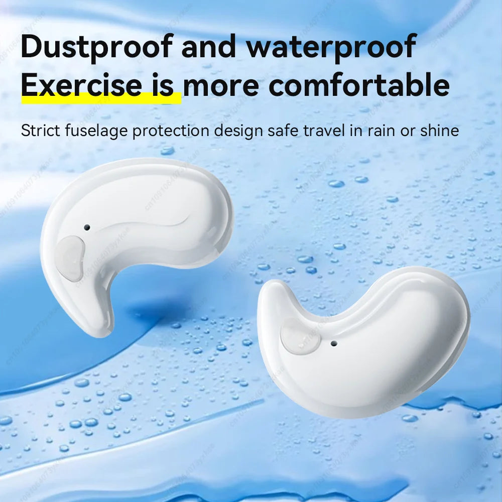 X55 Mini Wireless Bluetooth 5.3 Earbuds — Sport Ear Hooks, Active Noise Cancelling & HiFi Stereo (Charging Case Included)