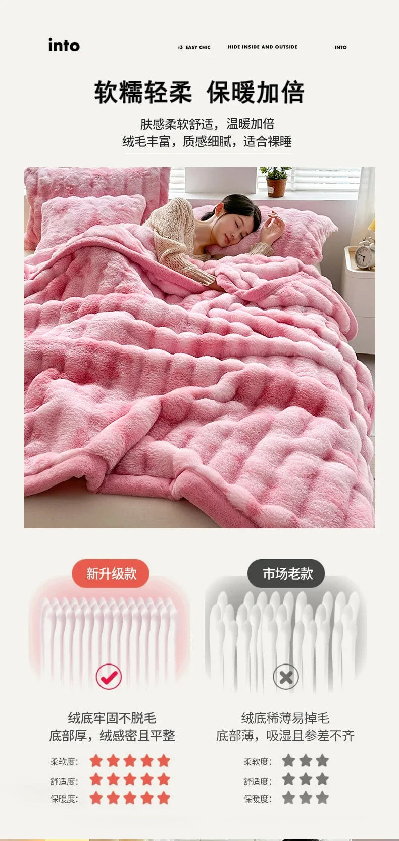 2024 Tie-Dye Double-Sided Fleece Roman Column Blanket