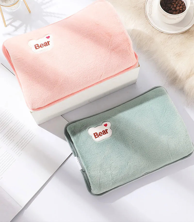 Electric Plush Hot Water Bag with EU Plug