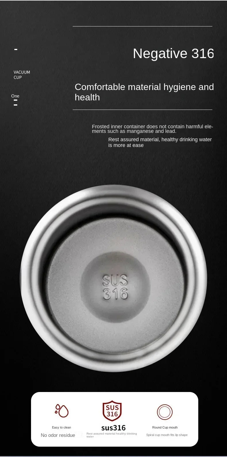 1L Stainless Steel Thermal Water Bottle