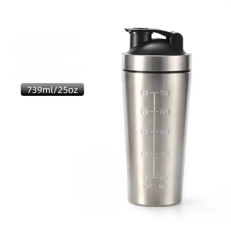 Stainless Steel Double-Layer Sports Shaker Bottle