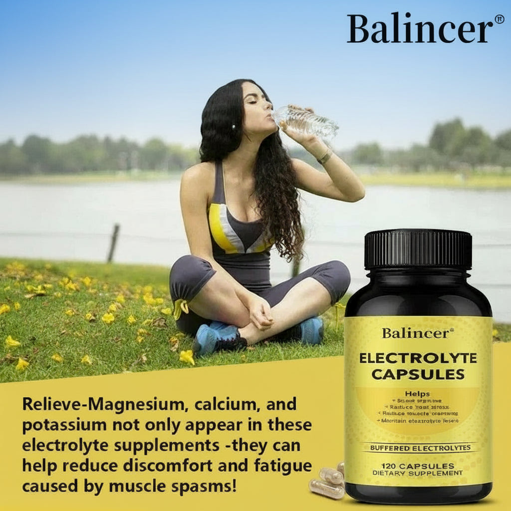 Electrolytes Capsules with Vitamin D3 — Hydration, Muscle & Energy Support (Unisex, US Origin)