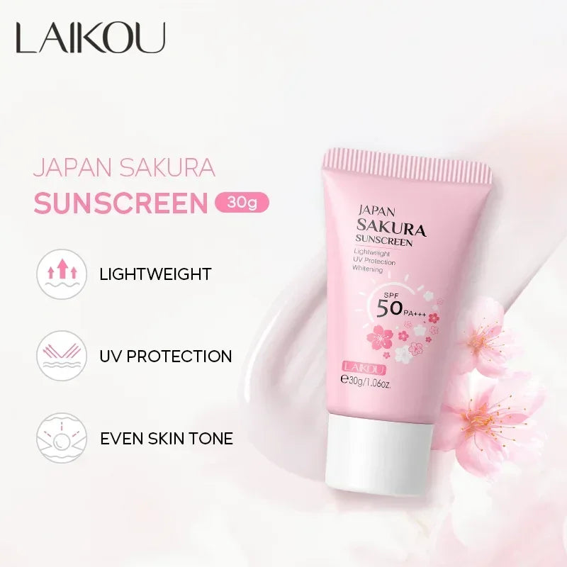 Laikou Sakura Whitening Cream — SPF 50 Sunscreen & Moisturizing Facial Protector (30 g)
