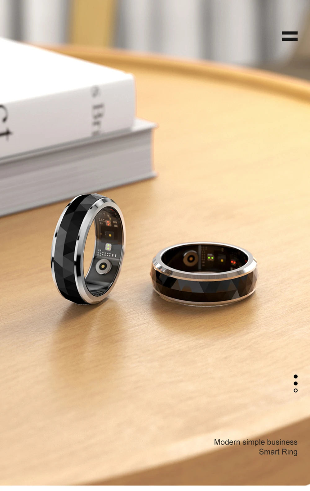 COLMI R11 Smart Ring — Wellness Tracker & Fidget Spinner Ring with Sleep Monitor, Stress Tracking & Charging Case (5ATM Waterproof)