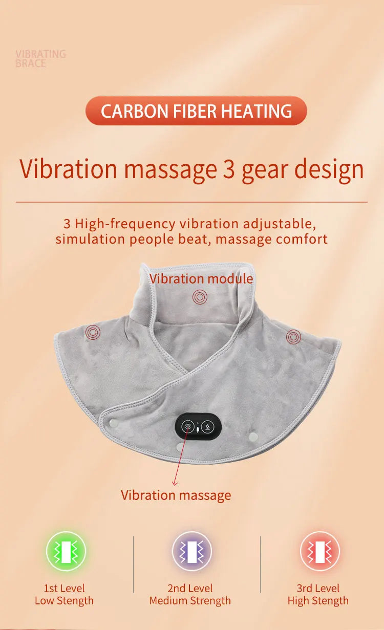 USB Heated Neck & Shoulder Massager Wrap