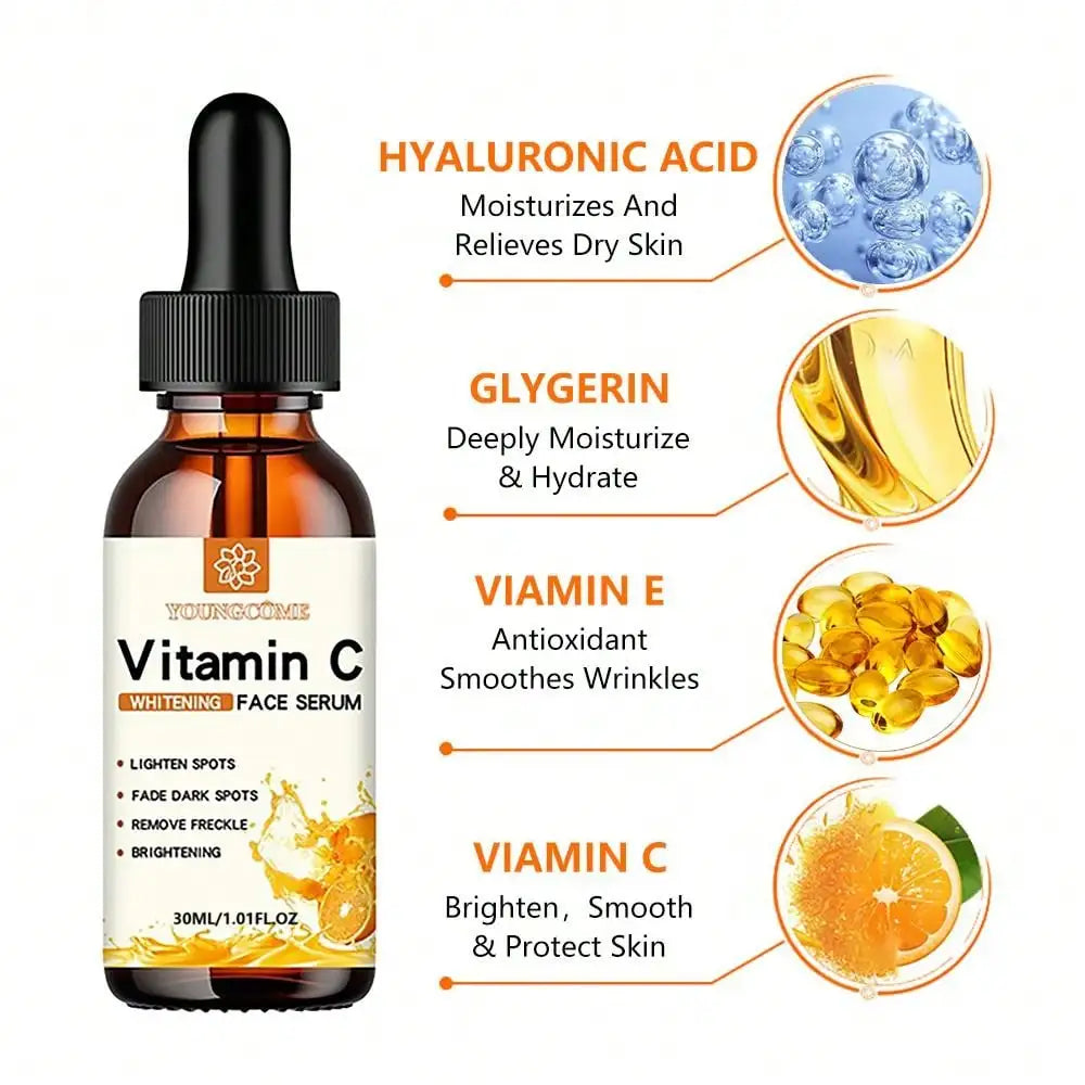 Vitamin C Facial Essence — Brightening & Repair Serum with Hyaluronic Acid (30 ml)