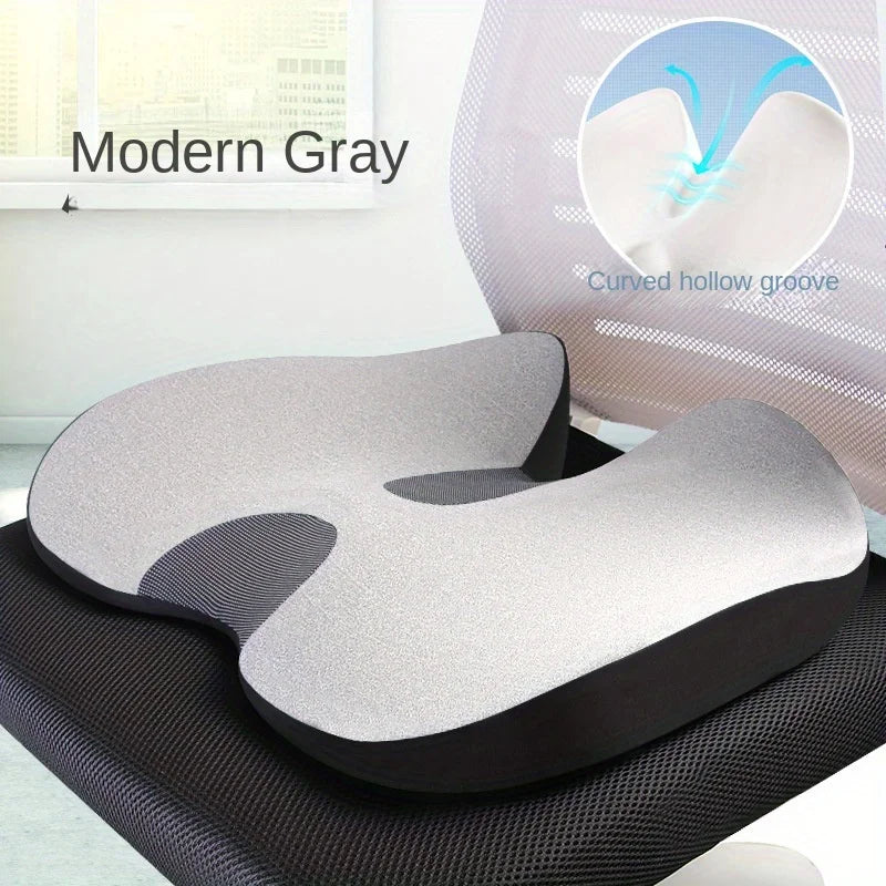 Orthopedic Memory Foam Seat Cushion — Non-Slip Ergonomic Support for Tailbone, Sciatica, and Back Pain Relief (Prostate Comfort & Car/Office Use)