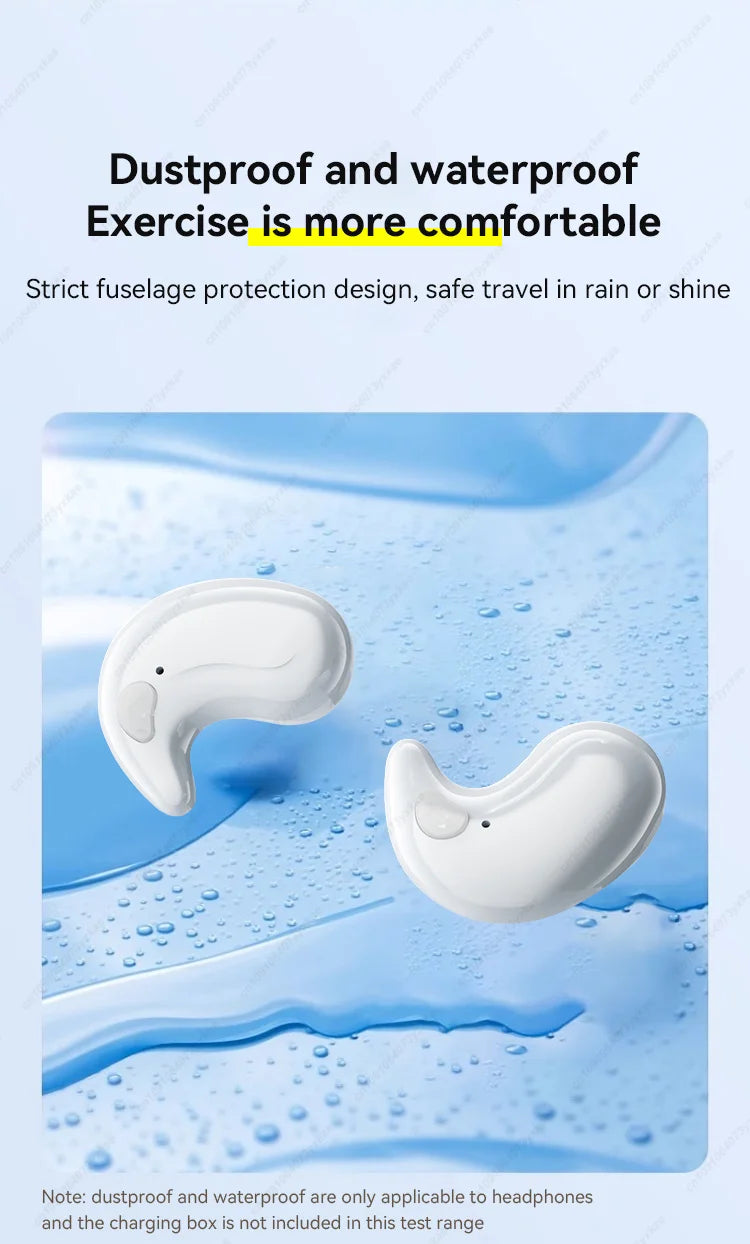 X55 Mini Wireless Bluetooth 5.3 Earbuds — Sport Ear Hooks, Active Noise Cancelling & HiFi Stereo (Charging Case Included)