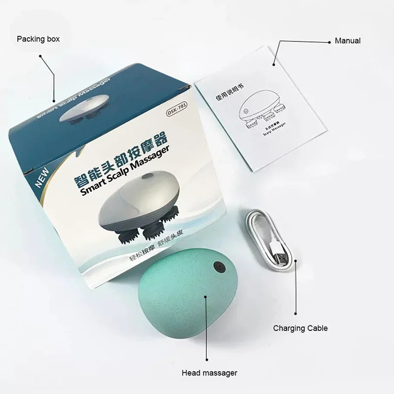 Electric Scalp & Body Massager — Handheld Relaxation Tool for Stress Relief & Everyday Comfort (Compact, Unisex)