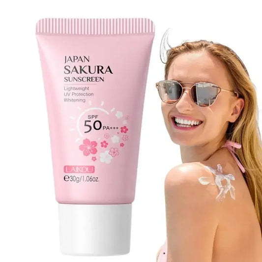 Laikou Sakura Whitening Cream — SPF 50 Sunscreen & Moisturizing Facial Protector (30 g)