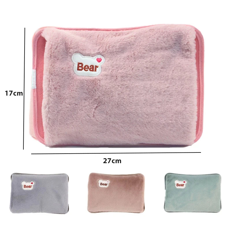 Electric Plush Hot Water Bag with EU Plug