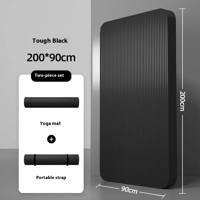 Thick Non-Slip Yoga Mat — 10-20 mm NBR Fitness Mat for Core Strength, Cardio, and Home Training (200 × 60 cm)
