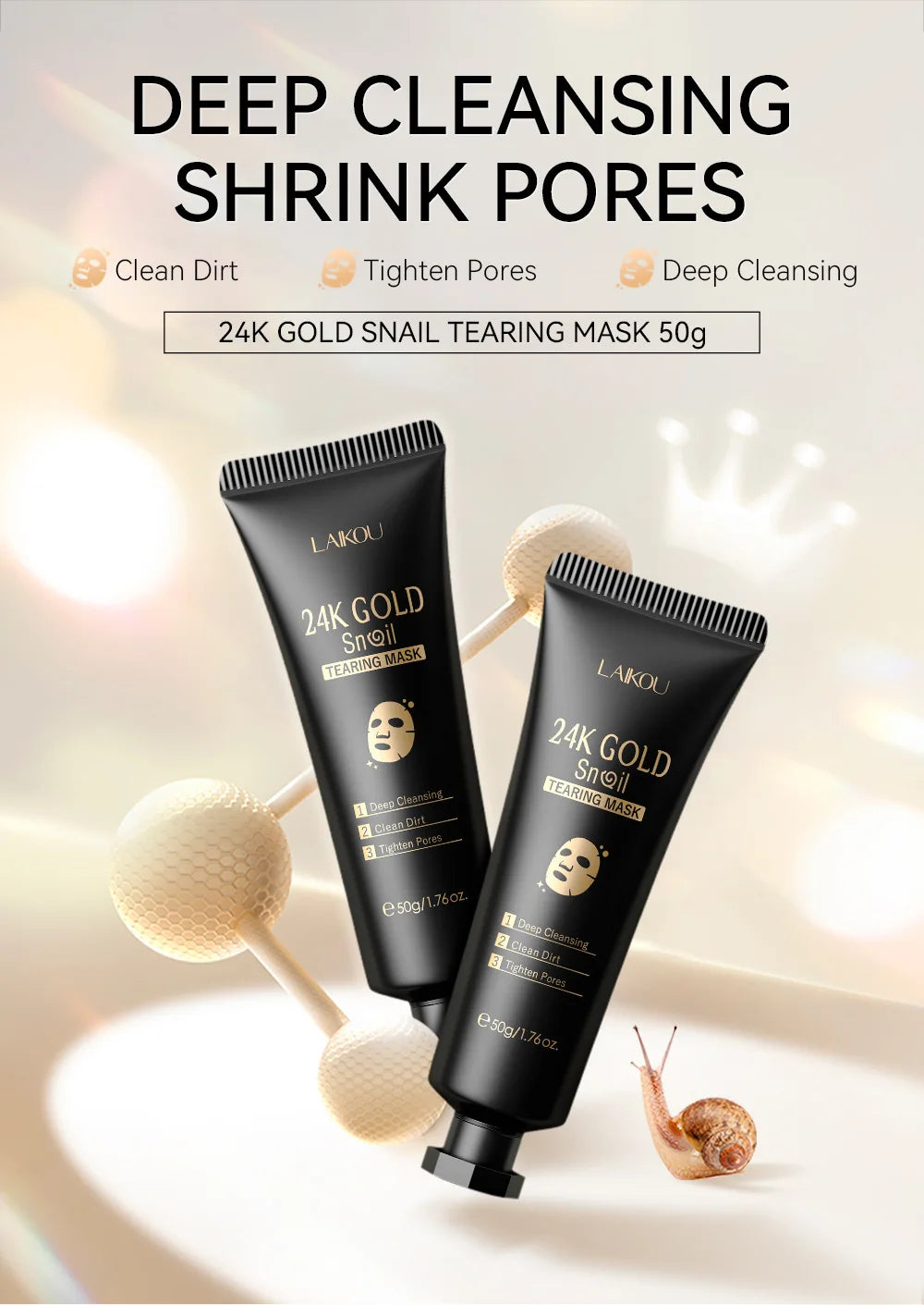 LAIKOU Sakura 24K Gold Peeling Mask