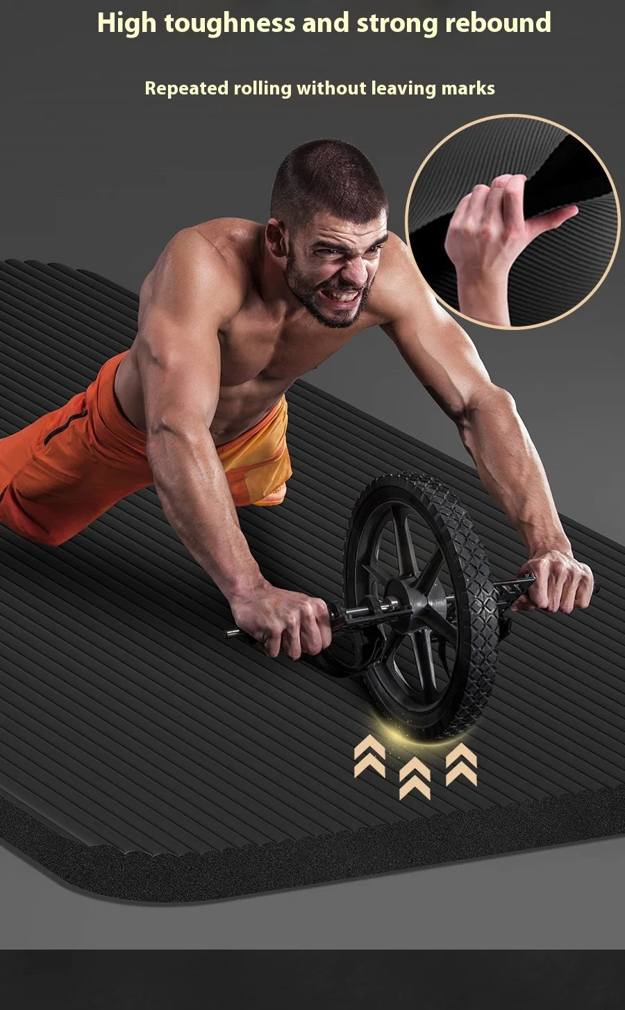 Thick Non-Slip Yoga Mat — 10-20 mm NBR Fitness Mat for Core Strength, Cardio, and Home Training (200 × 60 cm)