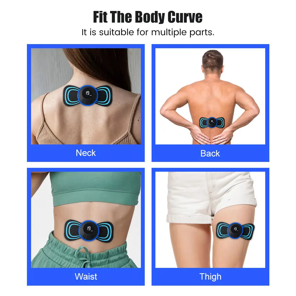 Mini EMS Neck Massager – Portable Cervical Pain Relief Patch