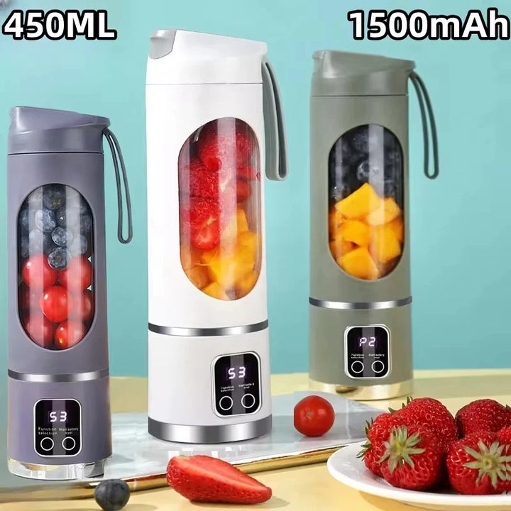 2025 Mini Electric Ice Crusher & Juicer 450ML with Digital Display
