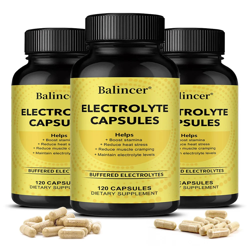 Electrolytes Capsules with Vitamin D3 — Hydration, Muscle & Energy Support (Unisex, US Origin)