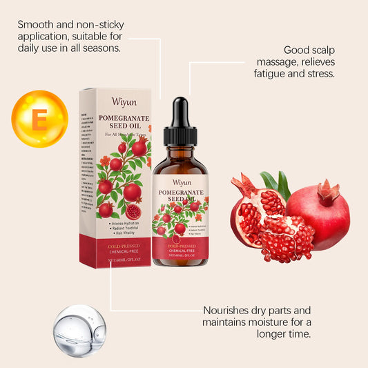 Pomegranate Seed Oil — 60 ml (Nourish, Repair & Revitalize Hair + Skin)