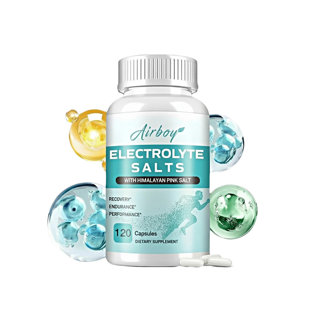 Electrolyte Salts Capsules — Muscle Recovery, Hydration & Cramp Support (Unisex, US-Made)
