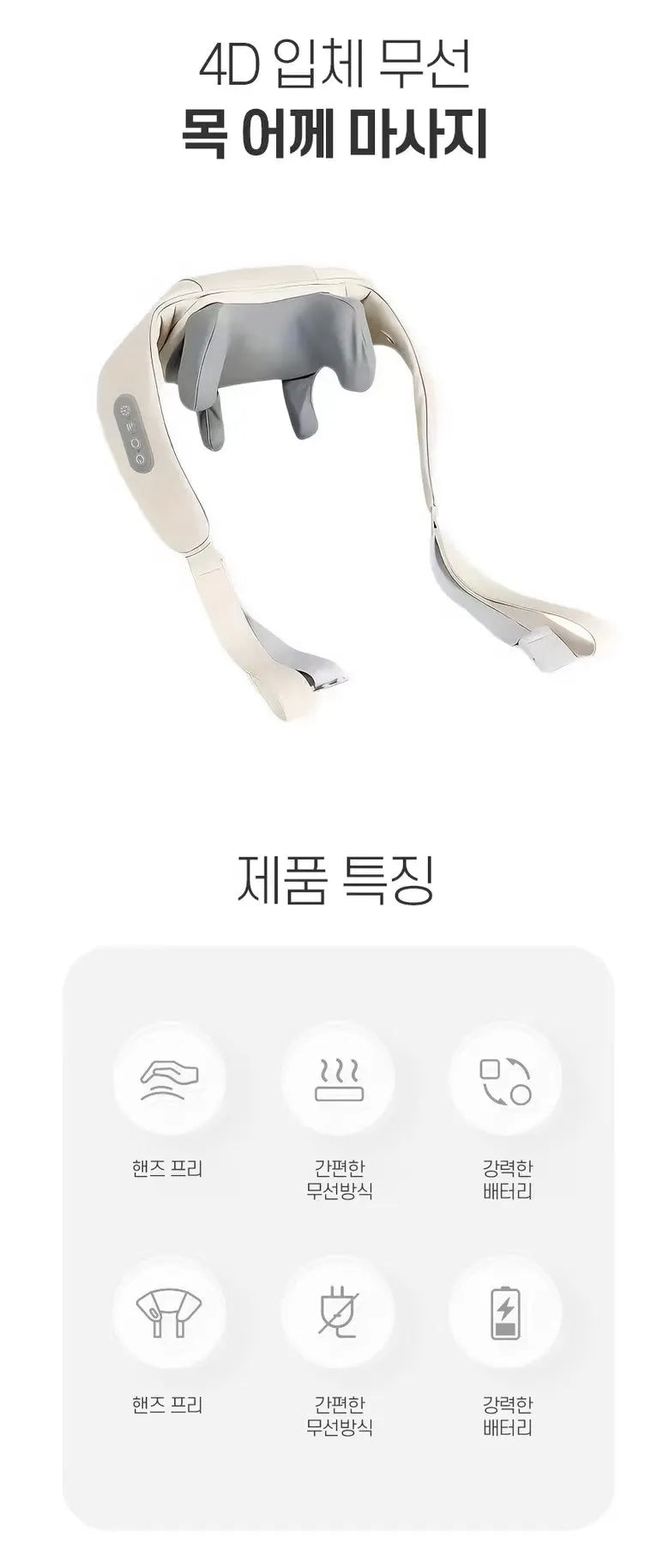 Rechargeable 5D Shiatsu Heated Neck & Shoulder Massager — Deep-Kneading Cordless Massage Shawl for Back, Waist, and Muscle Relaxation (Model LZH-001)