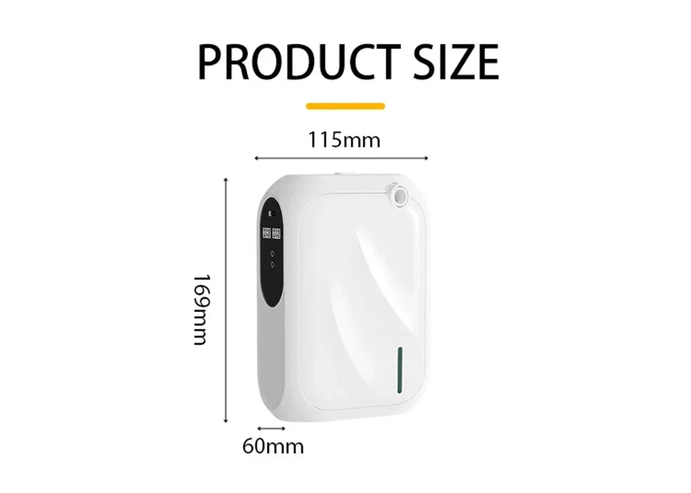L SCENT TUNNEL Wall-Mounted Aroma Diffuser — 200 m³ Coverage Essential Oil Machine with Bluetooth APP Control for Home, Spa & Hotel Fragrance (140 ml)