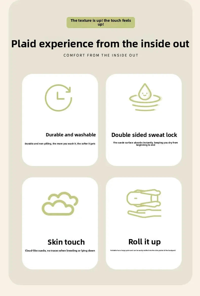 Portable Yoga Towel — Professional Anti-Slip Sweat-Absorbent Travel Mat Towel for Fitness, Pilates & Meditation (Compact Multi-Functional Design)