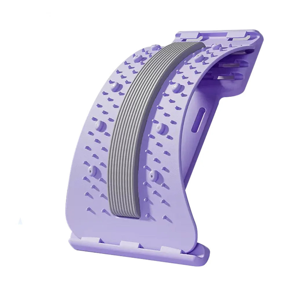 Adjustable Back & Spine Stretcher — Multi-Level Lumbar and Cervical Support Massager for Posture Alignment, Tension Relief & Fitness Recovery