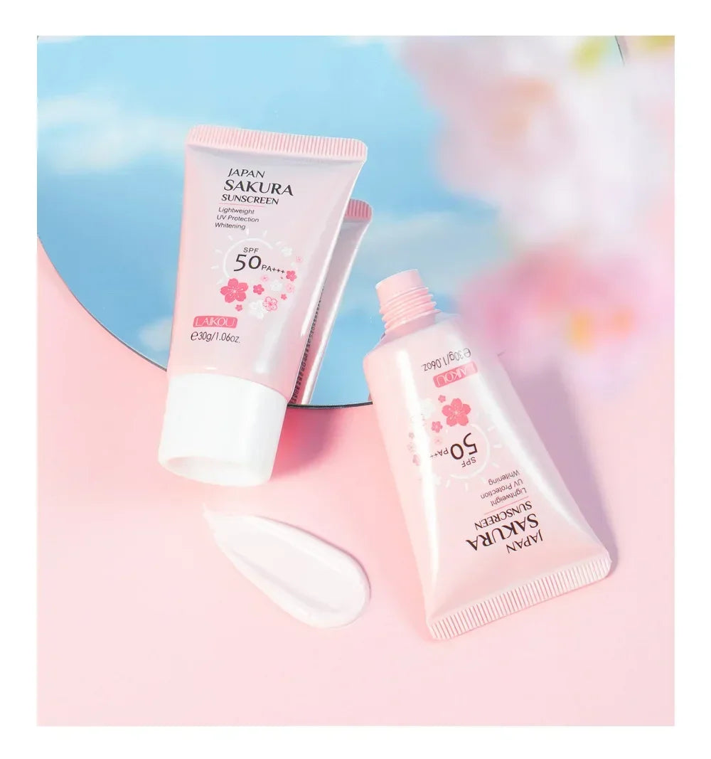 Laikou Sakura Whitening Cream — SPF 50 Sunscreen & Moisturizing Facial Protector (30 g)