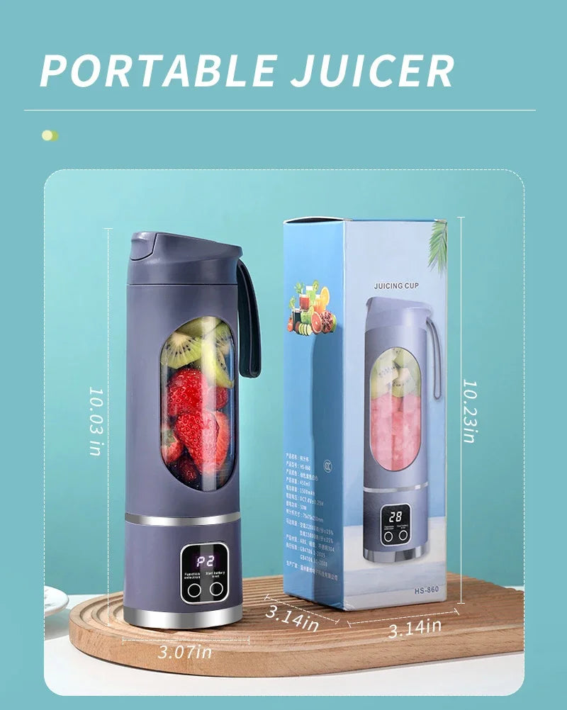 2025 Mini Electric Ice Crusher & Juicer 450ML with Digital Display