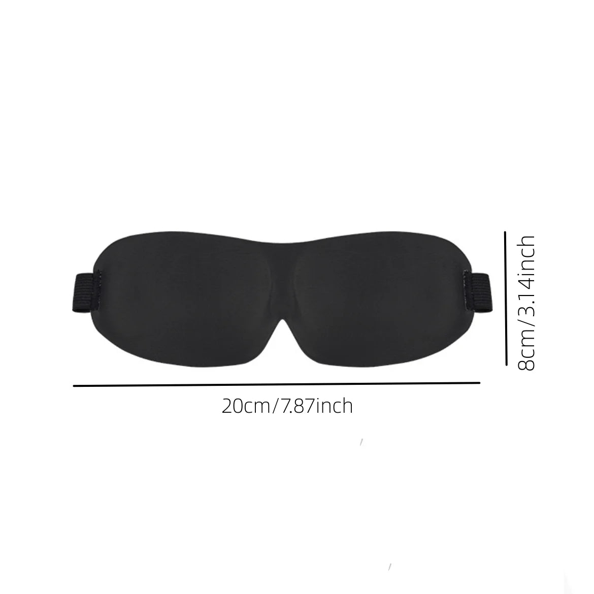 3D Contoured Sleep Mask – 100% Light Blocking Eye Cover
