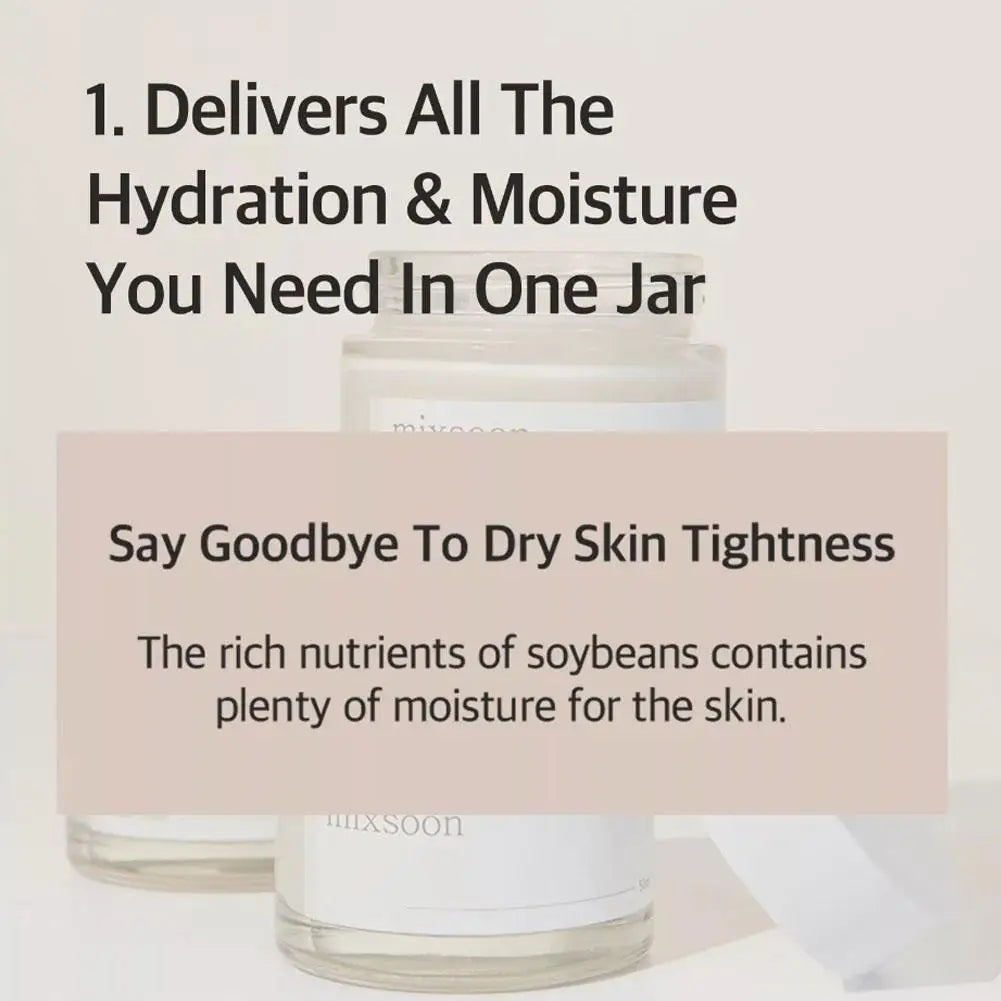 Mixsoon Bean Cream — 50 ml (Long-Lasting Hydration & Brightening Moisturizer)