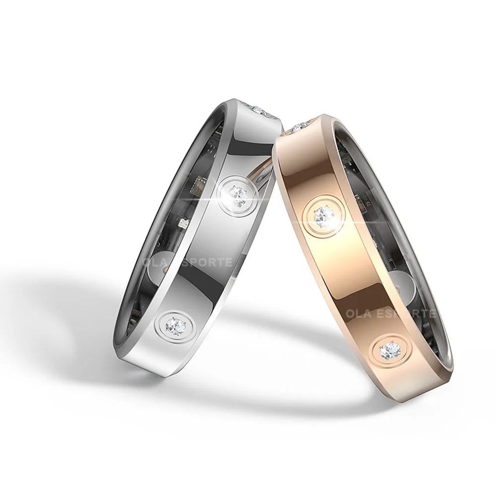 Fashion Smart Ring — Activity, Heart Rate & Sleep Wellness Tracker (5ATM Waterproof, Unisex, Android & iOS)