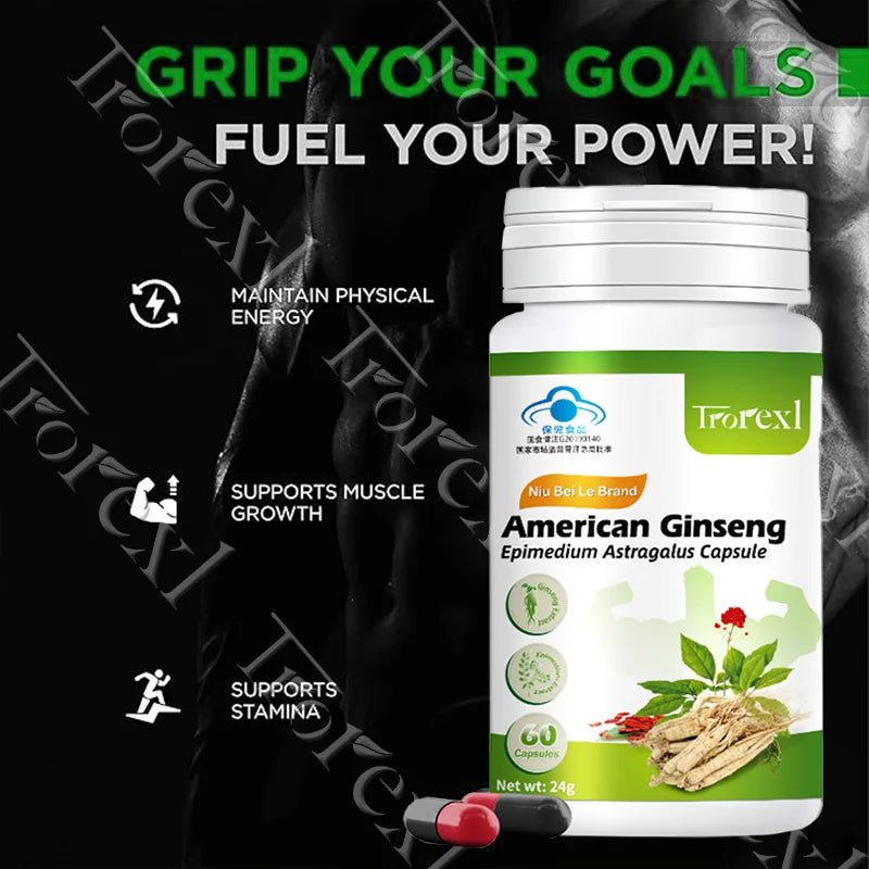 Men’s Vitality & Endurance Capsules — Herbal Support with Ginseng, Epimedium & Astragalus (Adult Use)