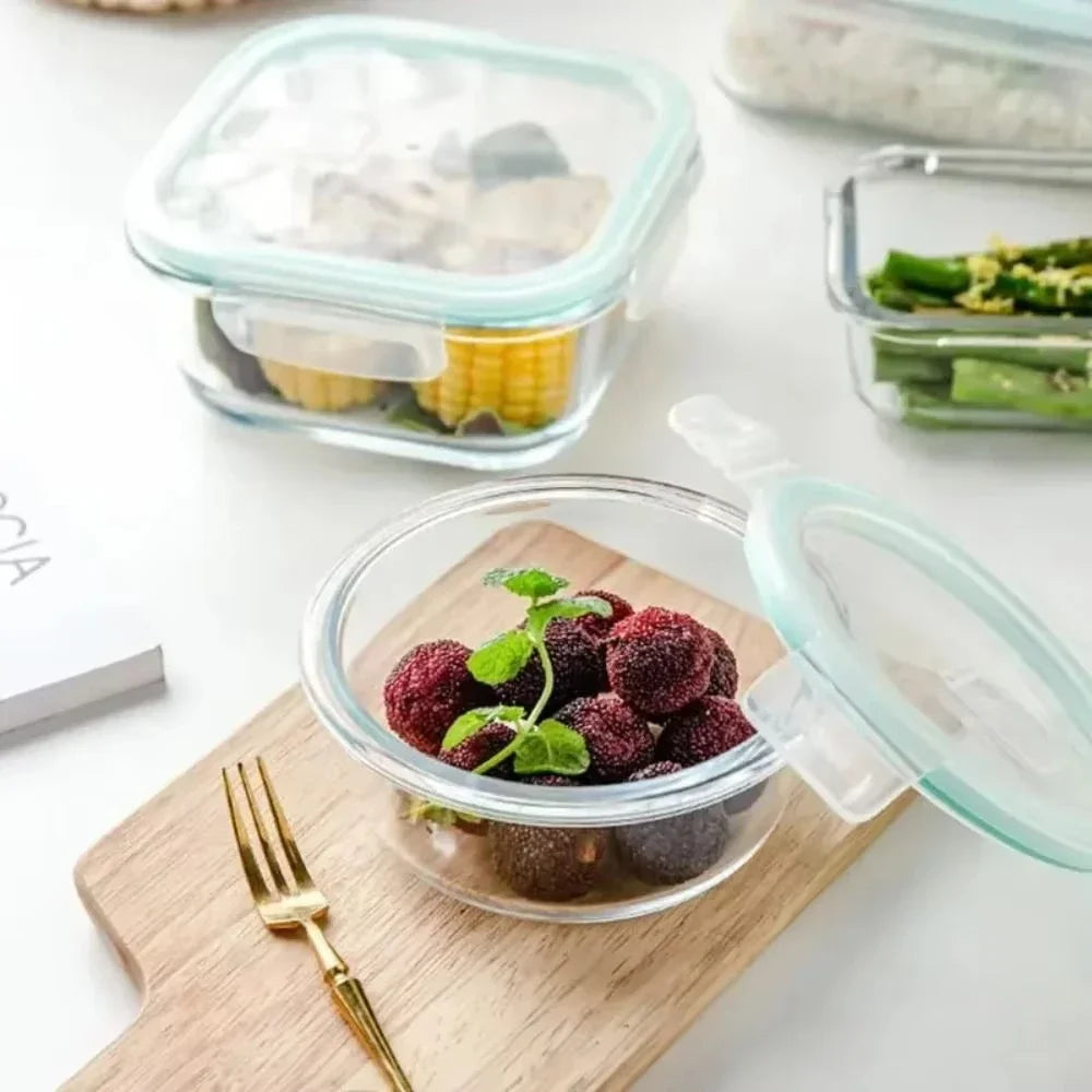 Glass Meal Prep Lunch Box — Airtight, BPA-Free, Oven & Microwave Safe
