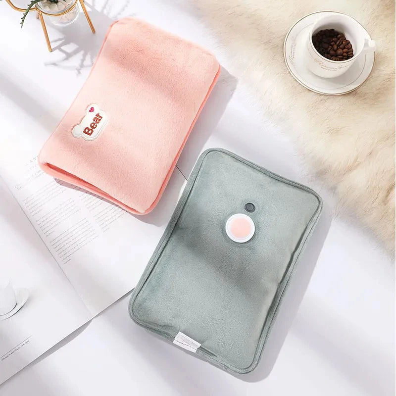 Electric Plush Hot Water Bag with EU Plug