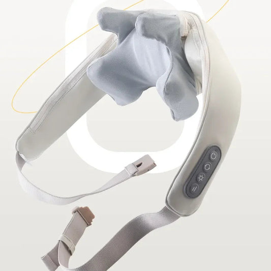 Rechargeable 5D Shiatsu Heated Neck & Shoulder Massager — Deep-Kneading Cordless Massage Shawl for Back, Waist, and Muscle Relaxation (Model LZH-001)