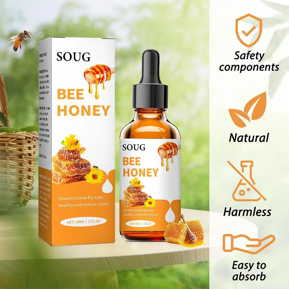 Jimerito Honey for Eyes — Stingless Bee Honey Eye Drops for Refreshing, Soothing & Nourishing Eye Care (2 × 30 ml)