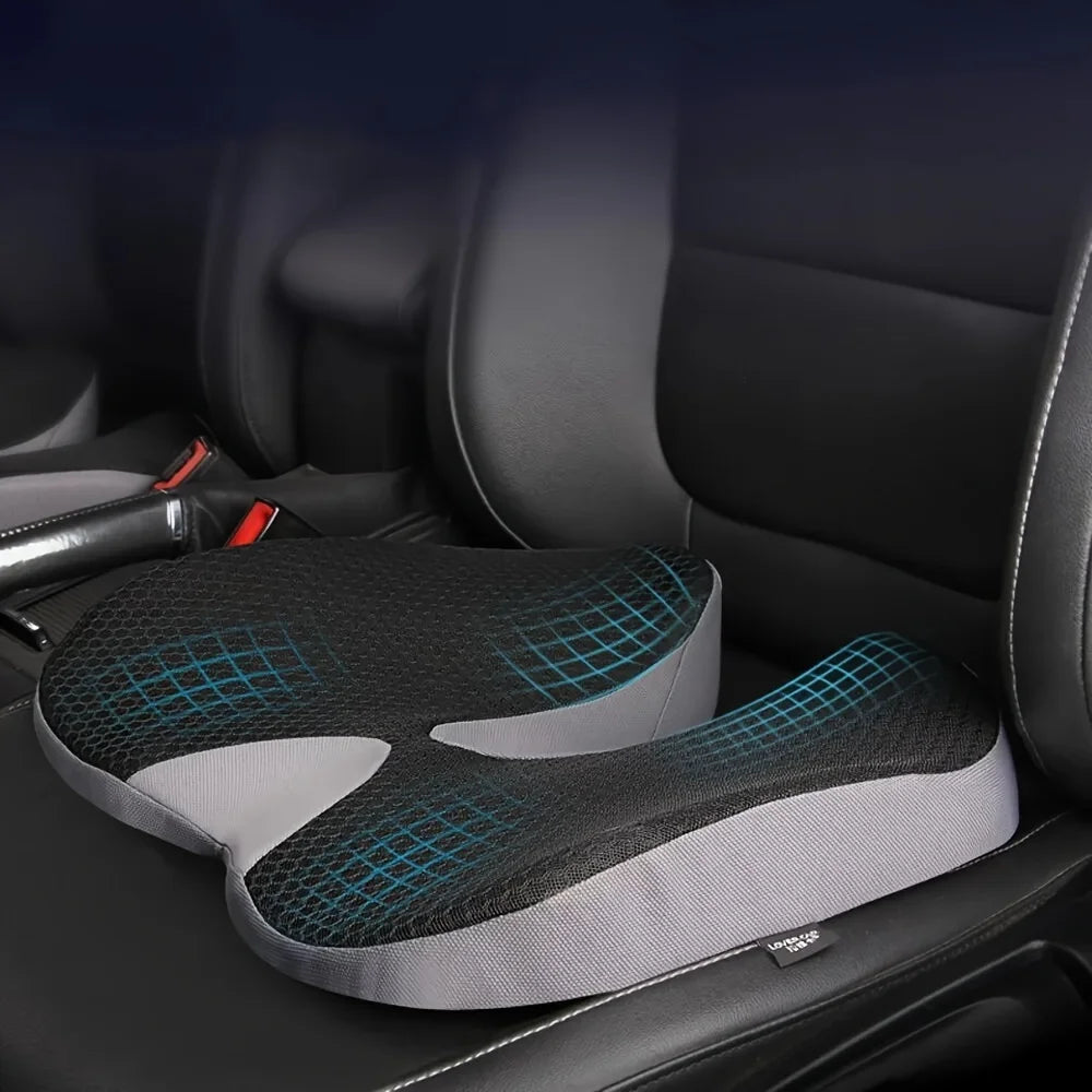 Orthopedic Memory Foam Seat Cushion — Non-Slip Ergonomic Support for Tailbone, Sciatica, and Back Pain Relief (Prostate Comfort & Car/Office Use)