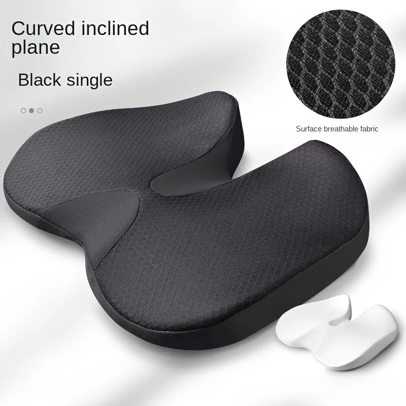 Orthopedic Memory Foam Seat Cushion — Non-Slip Ergonomic Support for Tailbone, Sciatica, and Back Pain Relief (Prostate Comfort & Car/Office Use)