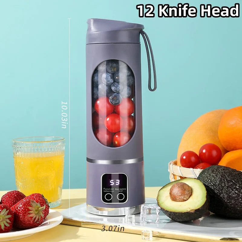 2025 Mini Electric Ice Crusher & Juicer 450ML with Digital Display