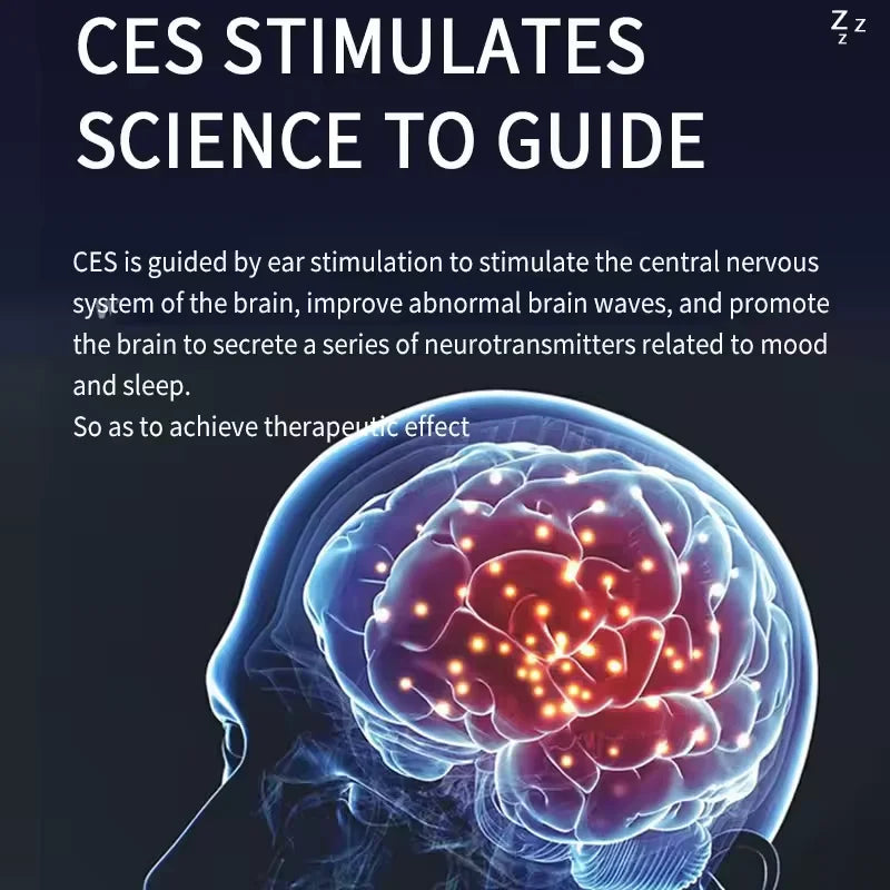Handheld CES Microcurrent Sleep Aid — EMS Pulse Relaxation Device for Calm & Stress Relief (Rechargeable, Unisex)